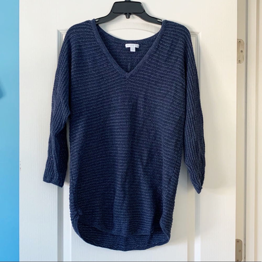 New York & company v-neck sweater blue size Medium